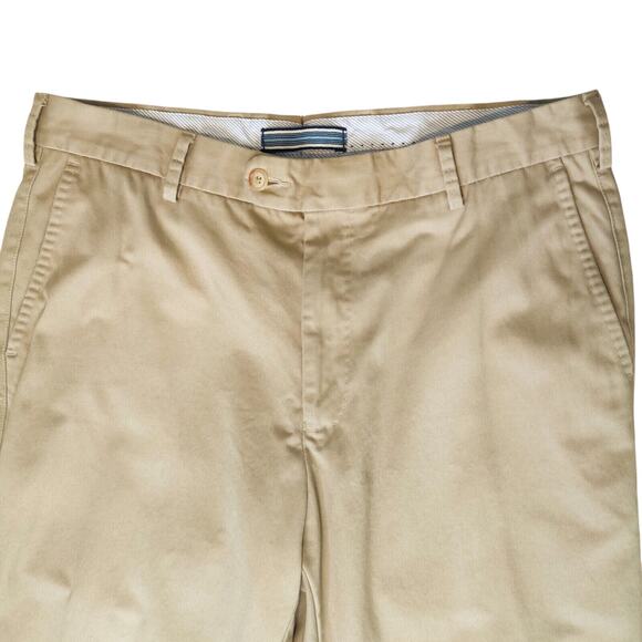 Peter Millar Raleigh Washed Twill Flat Front Golf Khaki Pant Chino 34x30 MC0B84